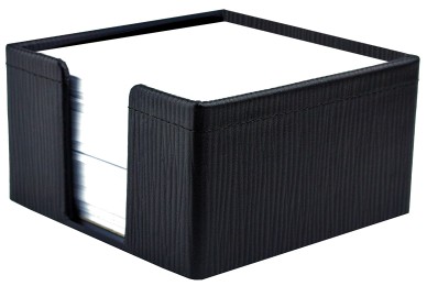 Zettelkasten PREMIUM LEDER MANHATTAN schwarz mit Paglia Narbung